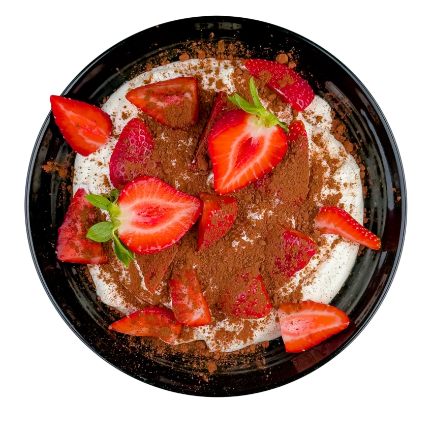 Cottage Cheese Cream with Strawberries
