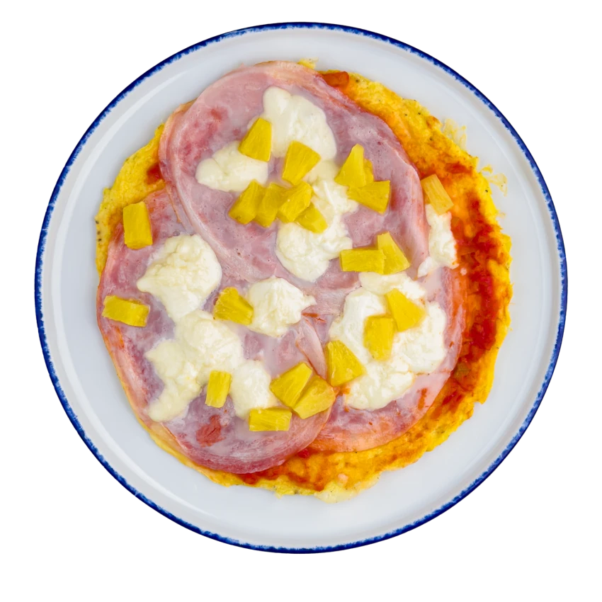 Pan-Fried Egg Pizza Hawaii