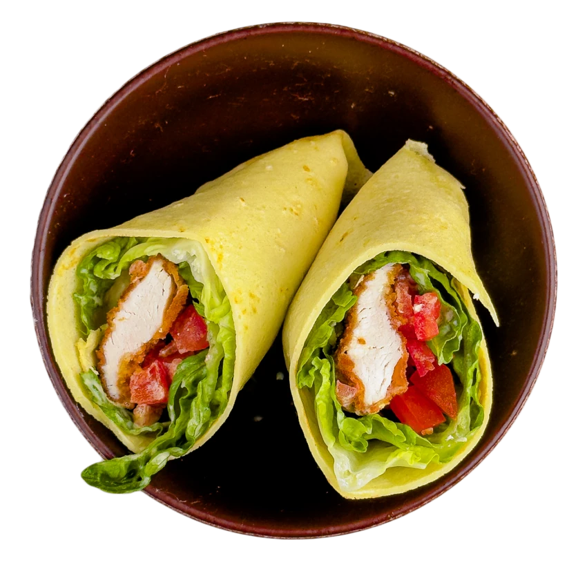 Wrap z palačinky s řízkem