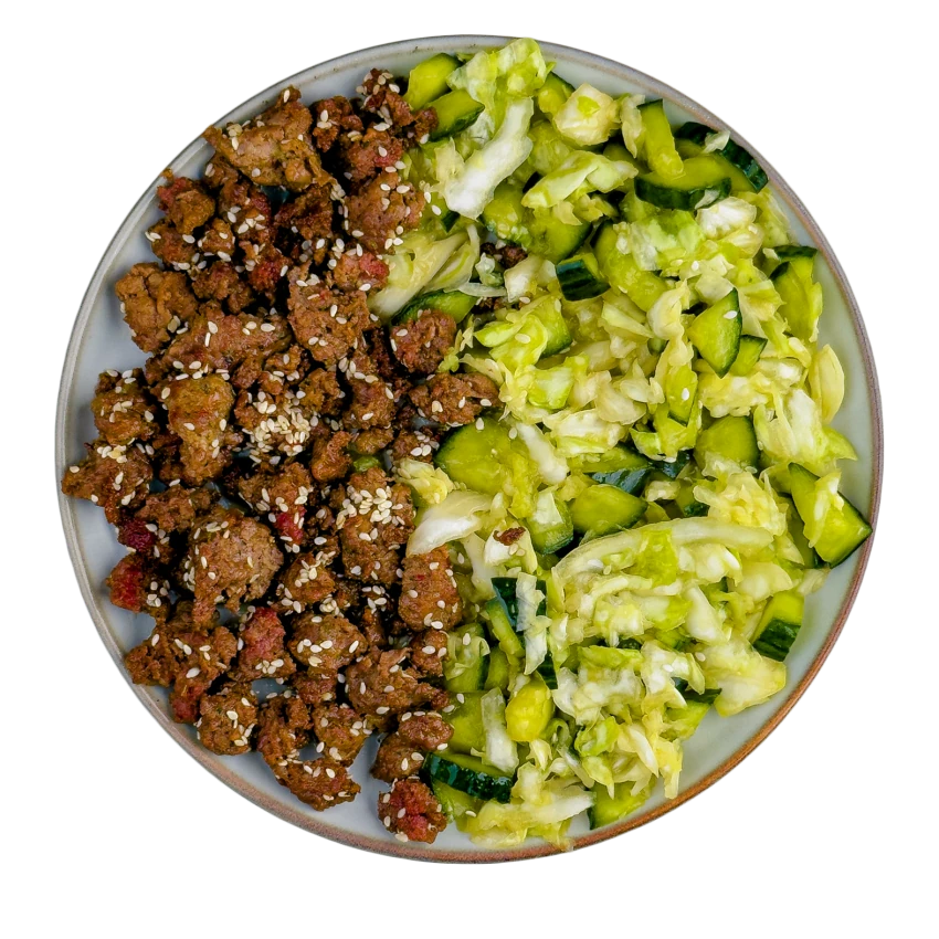 Asian Cucumber Salad with Crispy Pork