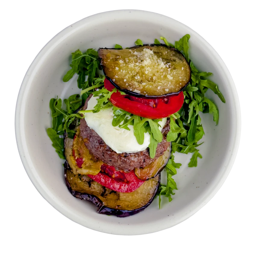 Eggplant Burger with Mozzarella