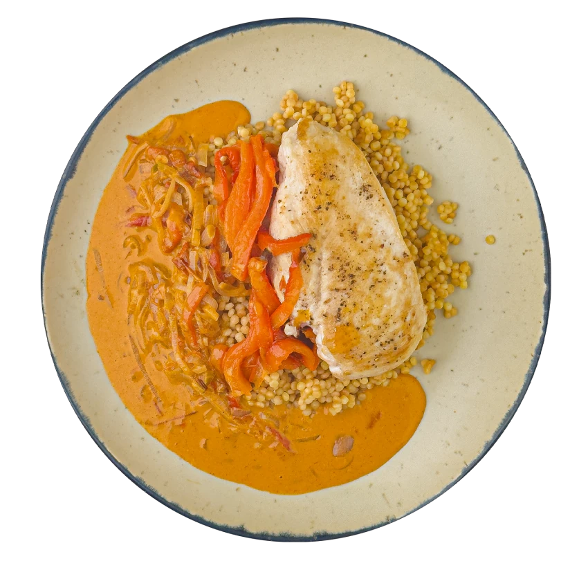 Chicken Breast in Paprika Sauce with Pasta