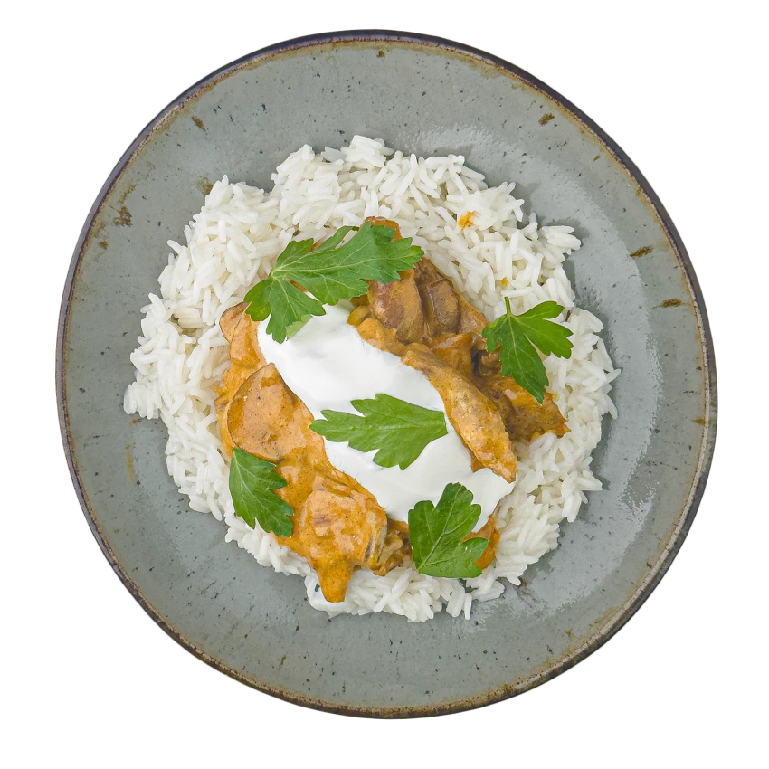 Beef Stroganoff with Rice