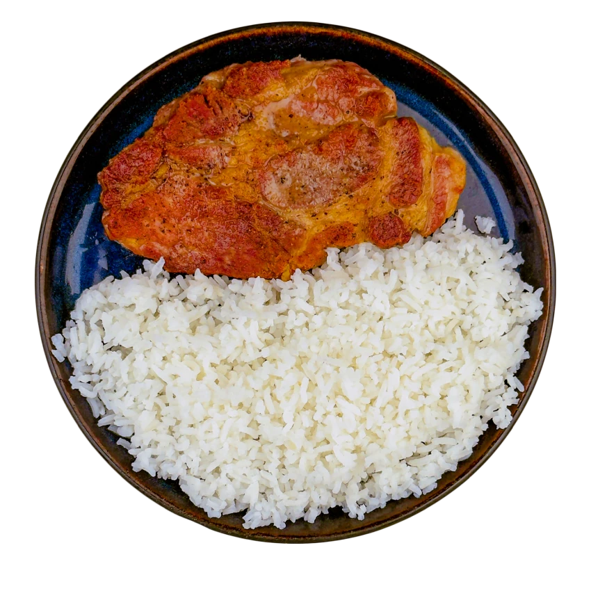 Neck Steak With Rice