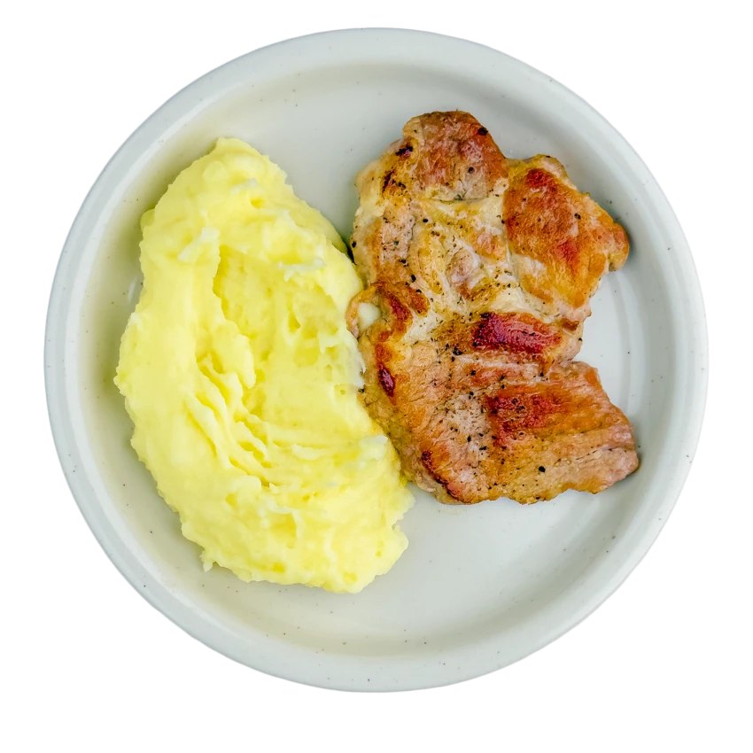 Neck Steak With Mashed Potatoes
