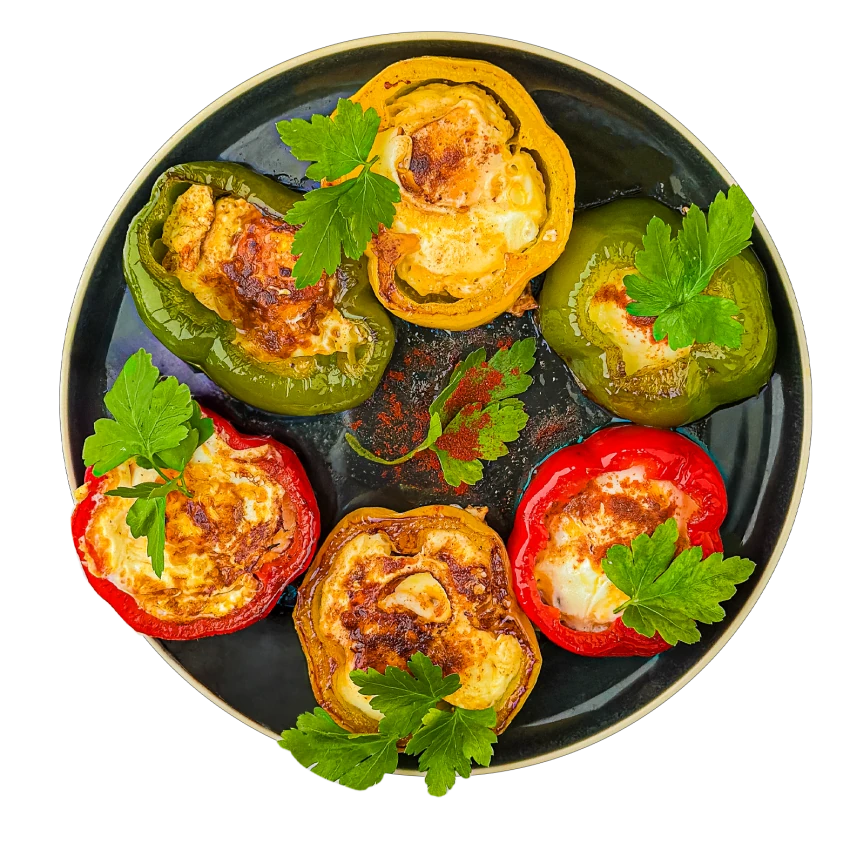 Fried Eggs with Bell Pepper Rings
