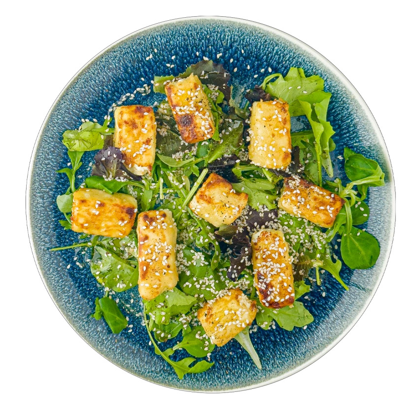 Feta Saganaki With Side Salad