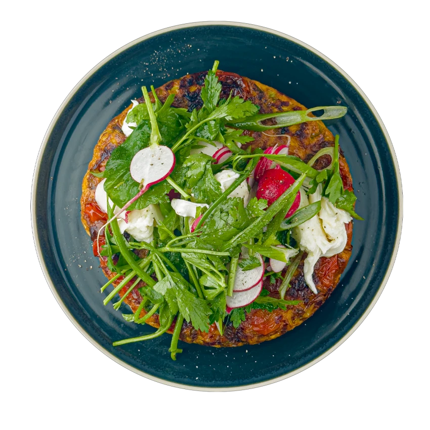 Frittata with Cherry Tomatoes and Mozzarella