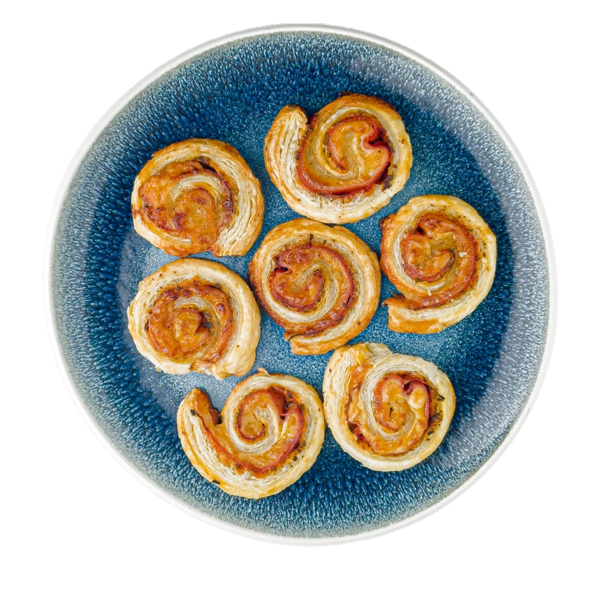 Ham and Cheese Puff Pastry Pinwheels