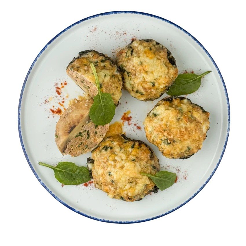 Stuffed Portobello Mushrooms With Meat Filling