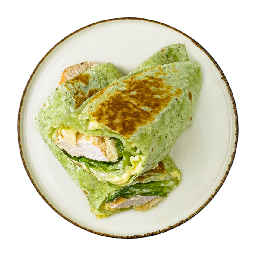 Tortilla Wrap With Chicken Caesar Salad