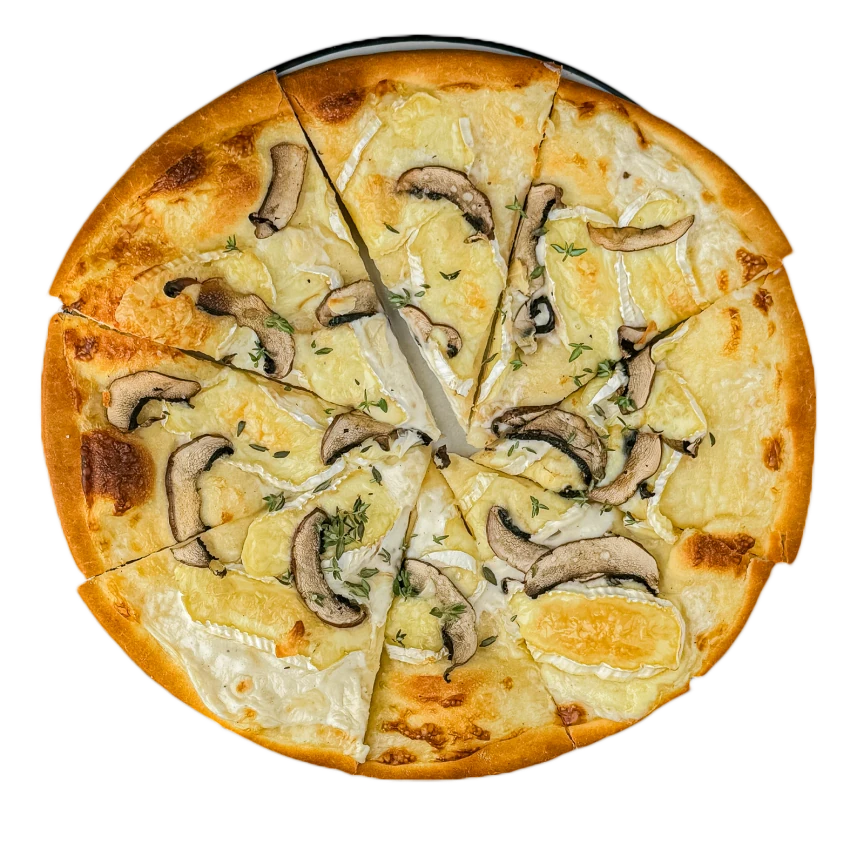 Pizza with Camembert and Mushrooms
