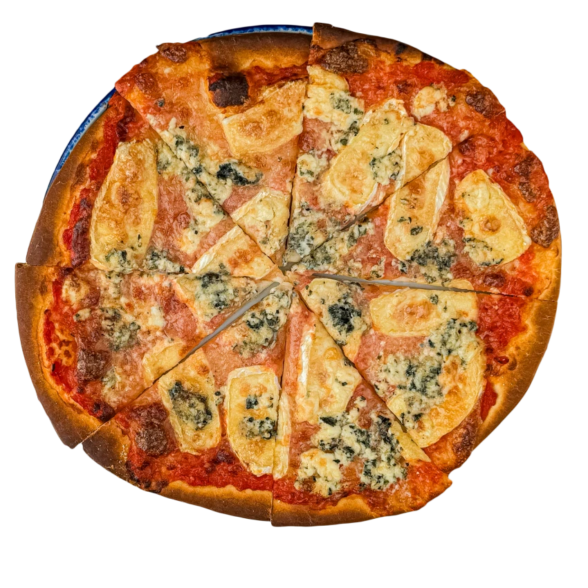 Pizza with Four Types of Cheese