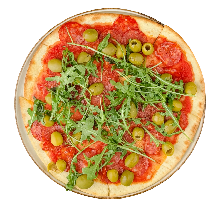 Pizza with Spicy Salami