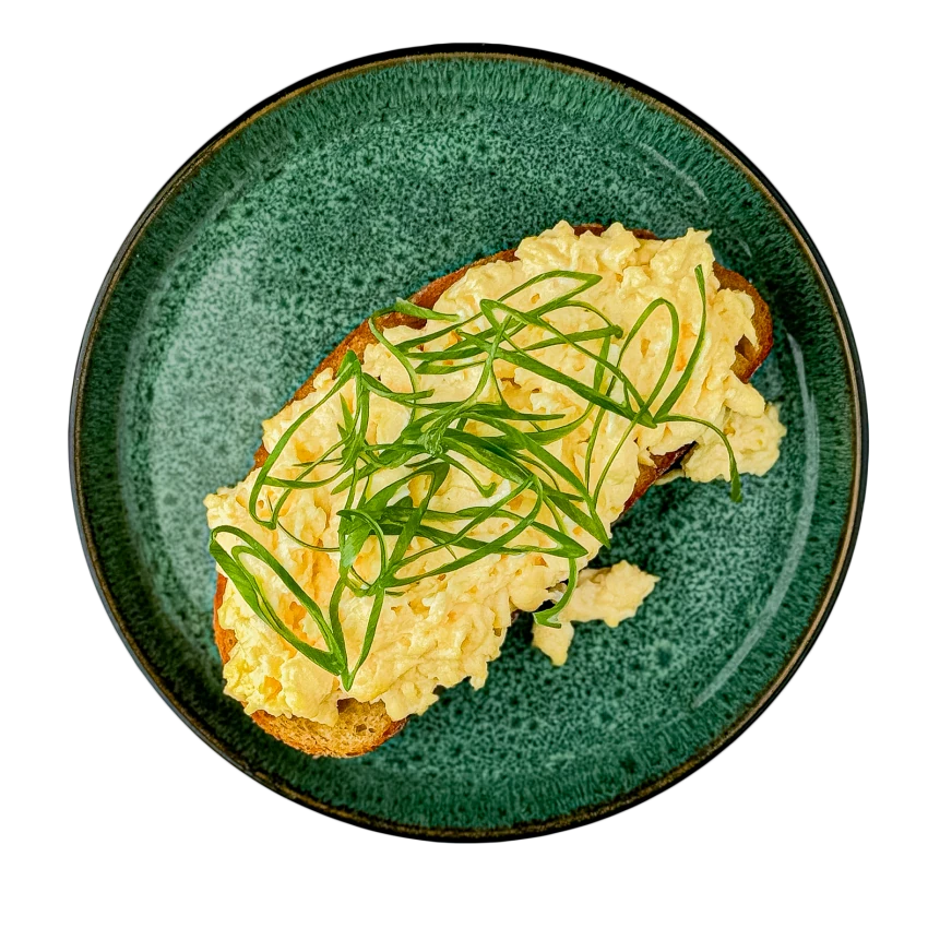 Creamy Scrambled Eggs on Toast
