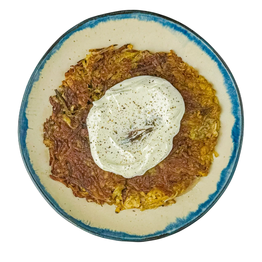 Kartoffelrösti mit Saurer Sahne