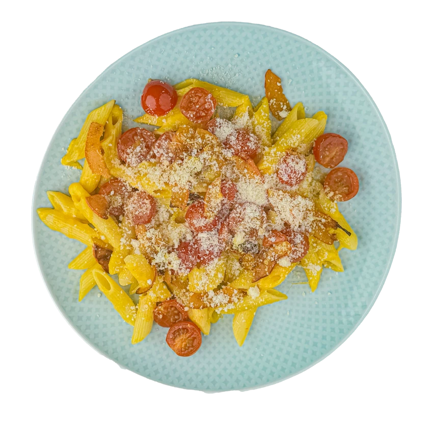 Pumpkin Penne with Cherry Tomatoes
