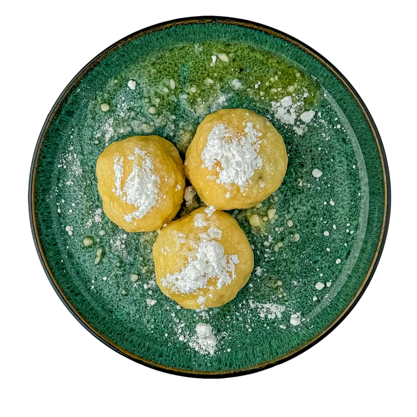 Quark Dumplings with Blueberries