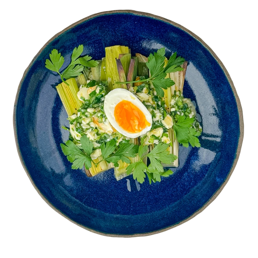 Baked Leek with Egg