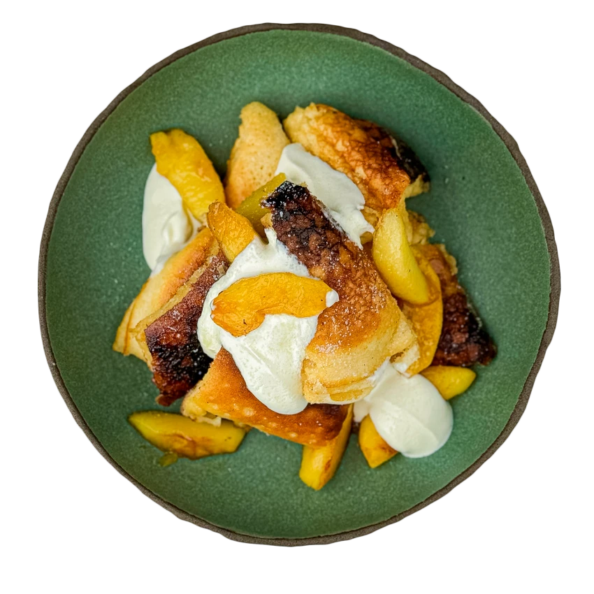 Emperor's Shredded Pancake With Apples And Sour Cream