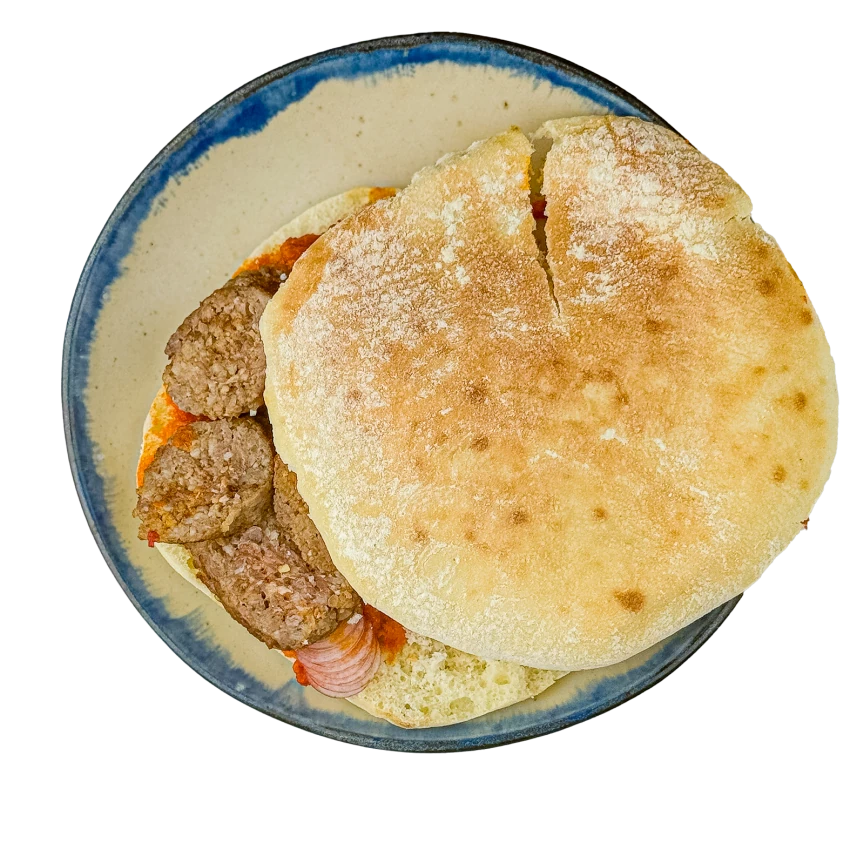 Cevapcici im Pita-Brot