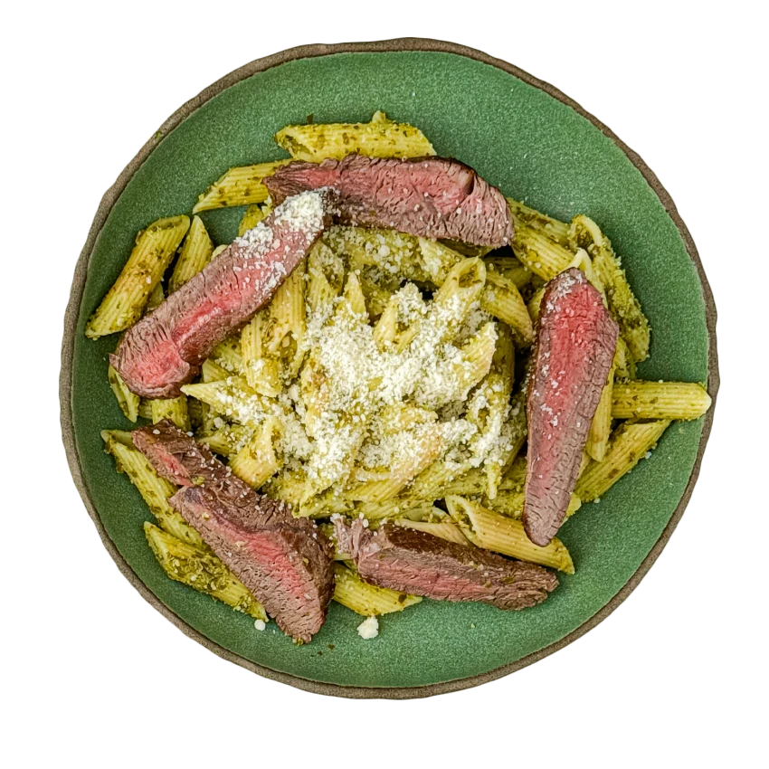 Penne with Pesto and Sliced Beef