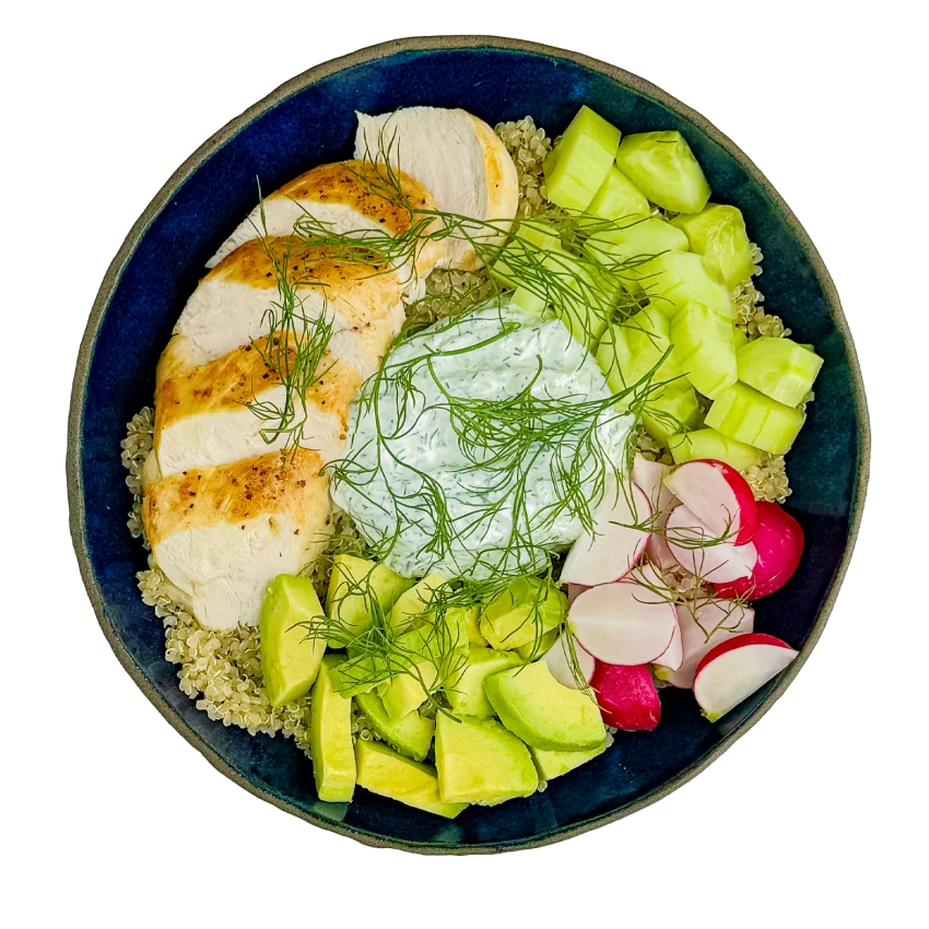 Chicken, Quinoa and Tzatziki Bowl