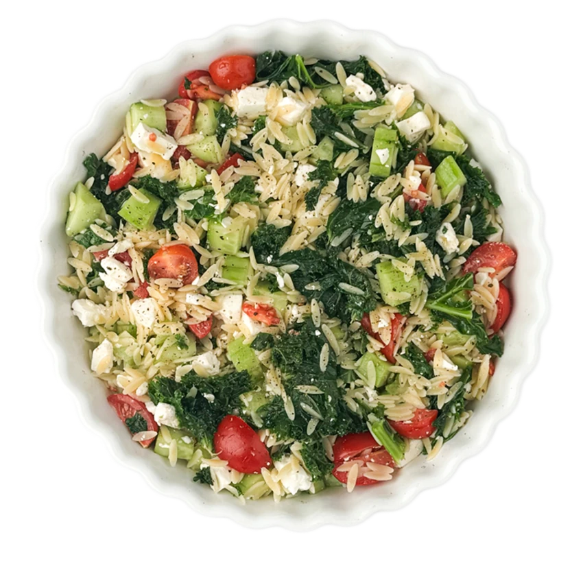 Pasta Salad with Feta and Fresh Vegetables