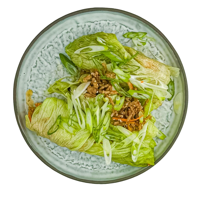 Iceberg Lettuce Wraps With Pork
