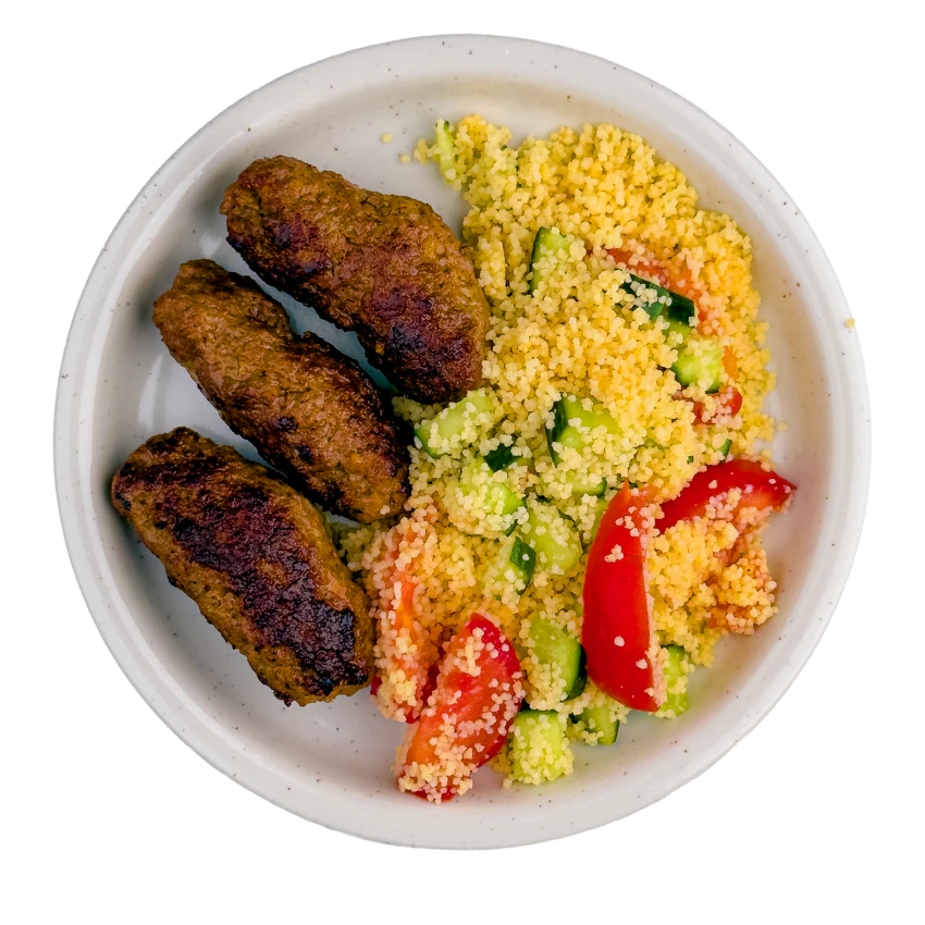 Cevapcici mit Couscous Salat