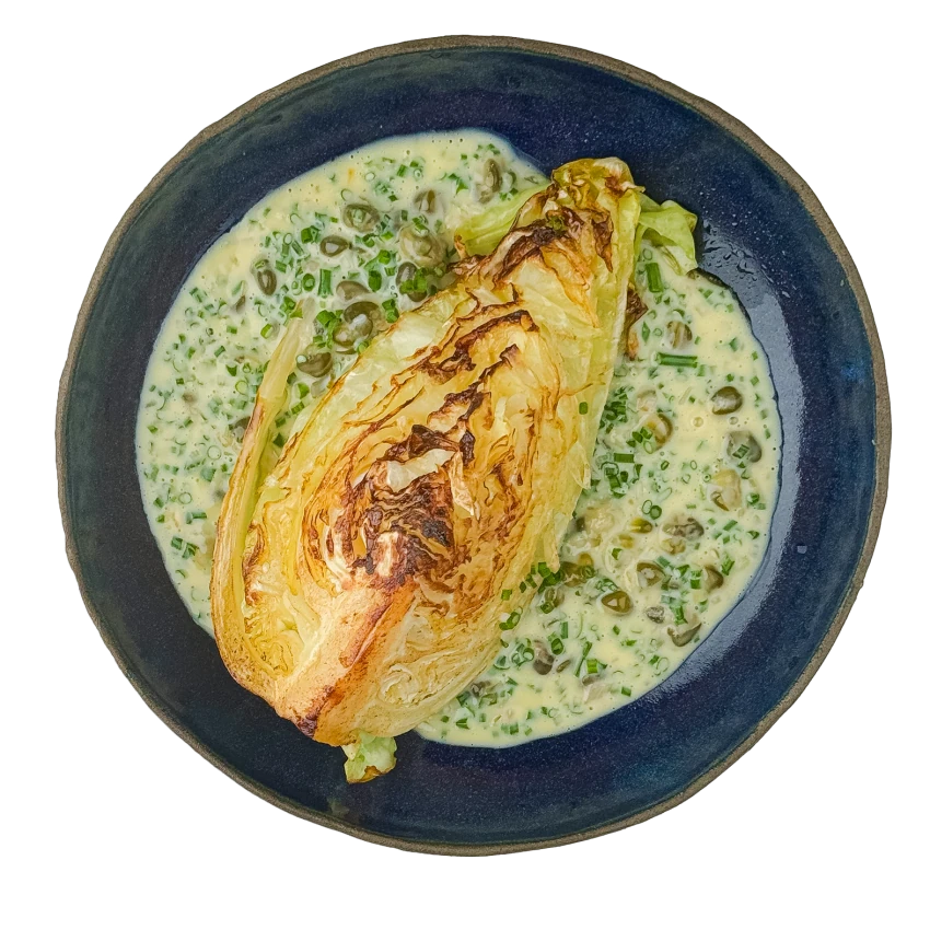 Caramelized Cabbage with Béarnaise Sauce