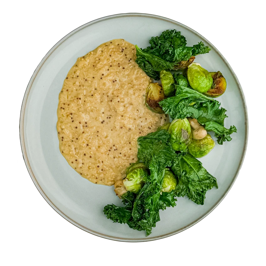 Roasted Brussels Sprouts with Mustard Sauce