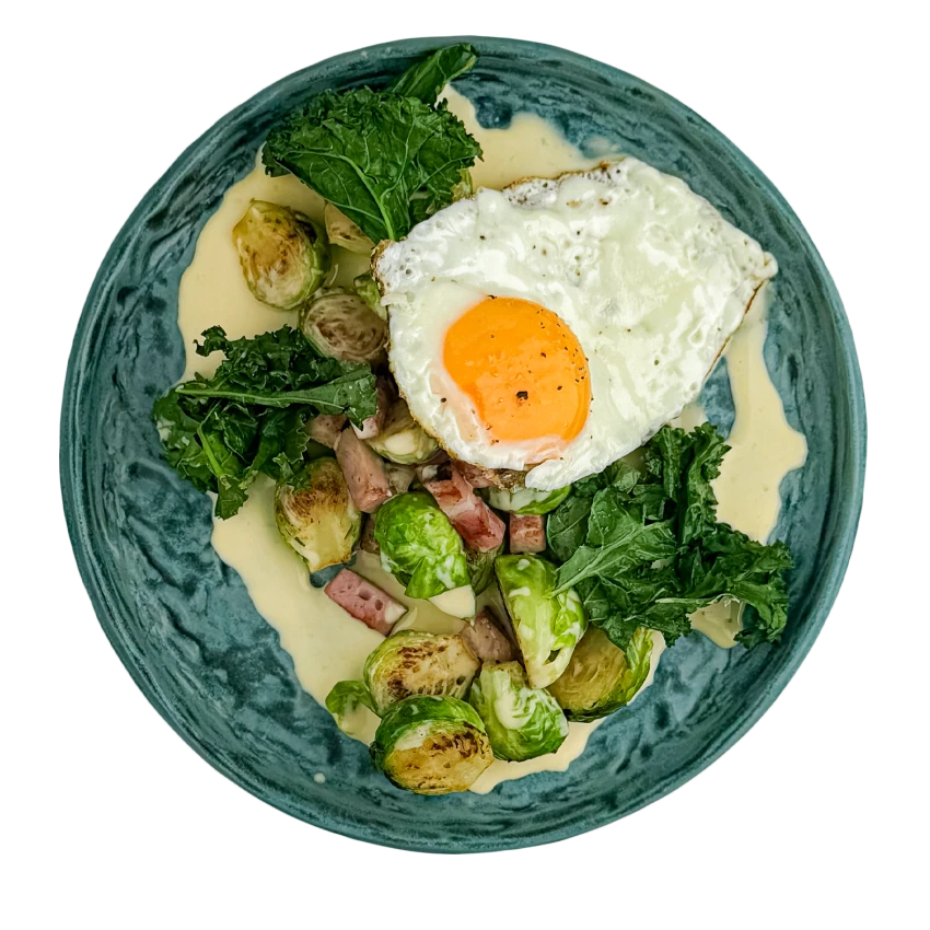 Brussels Sprouts with Bacon in a Creamy Sauce