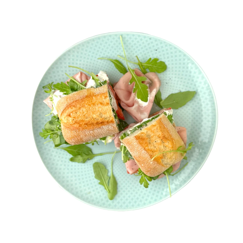Mortadella and Burrata Sandwich