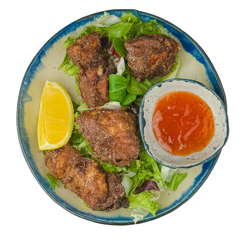 Chicken Karaage With Sweet Chili Sauce And Salad