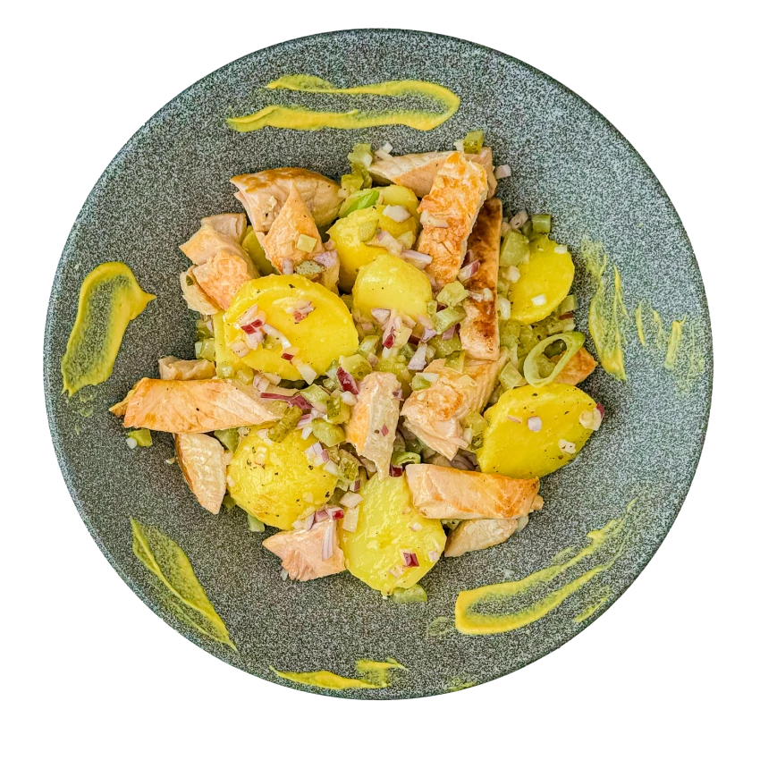 Lachs Mit Wiener Kartoffelsalat