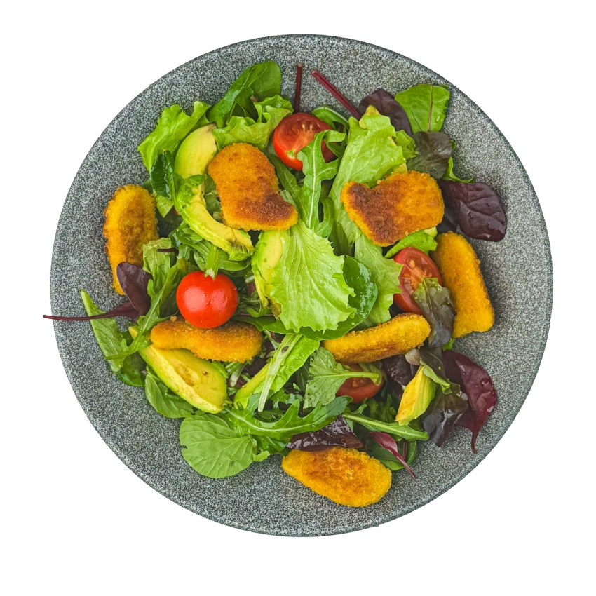 Salad with Chicken Nuggets