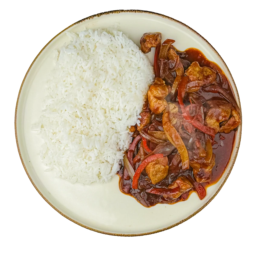 Pork Stir Fry with Rice