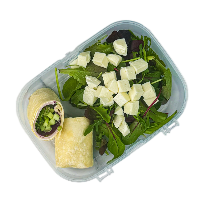 Tortilla Wrap, Salad with Mozzarella