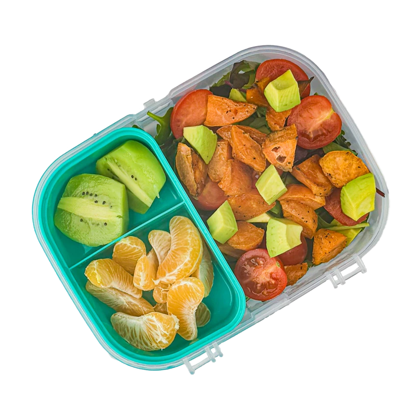 Salad Box with Sweet Potatoes, Avocado and Tomatoes