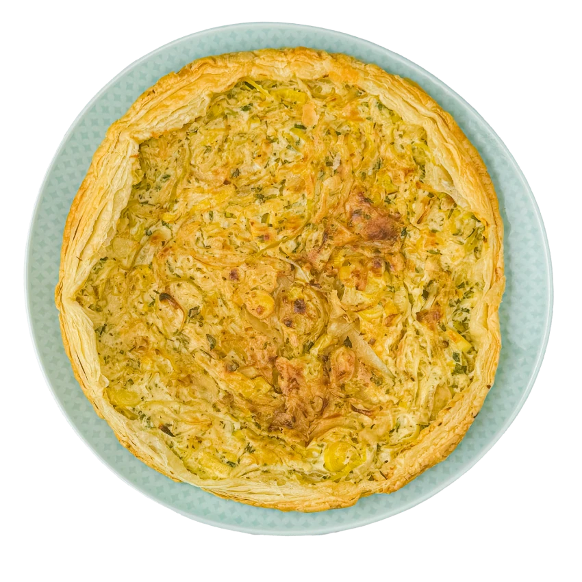 Leek Tart With Puff Pastry And Quark