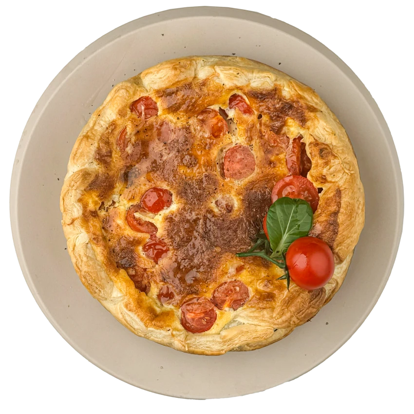 Savory Quiche With Cherry Tomatoes