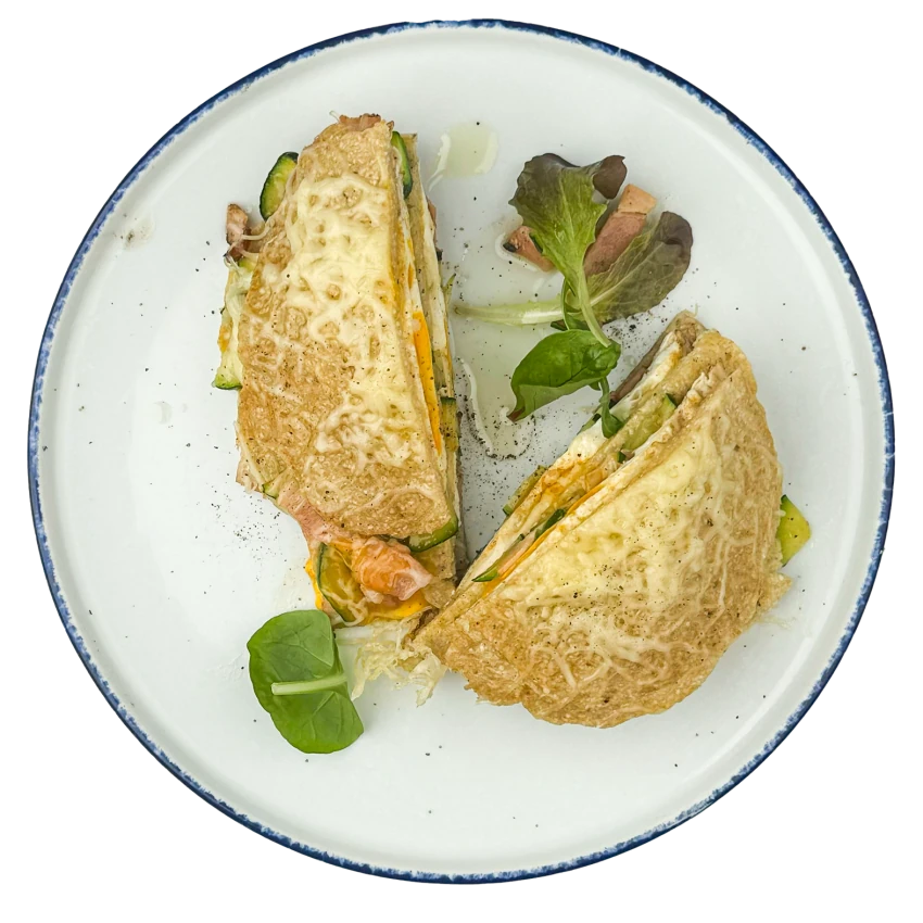 Buckwheat Galette Sandwich with Zucchini and Egg