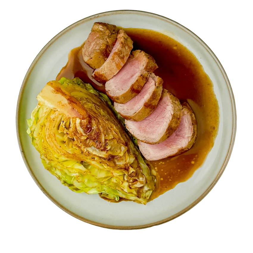 Pork Tenderloin with Caramelized Cabbage