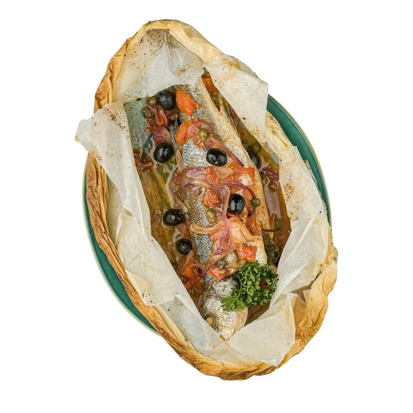 Sea Bass En Papillote With Tomatoes