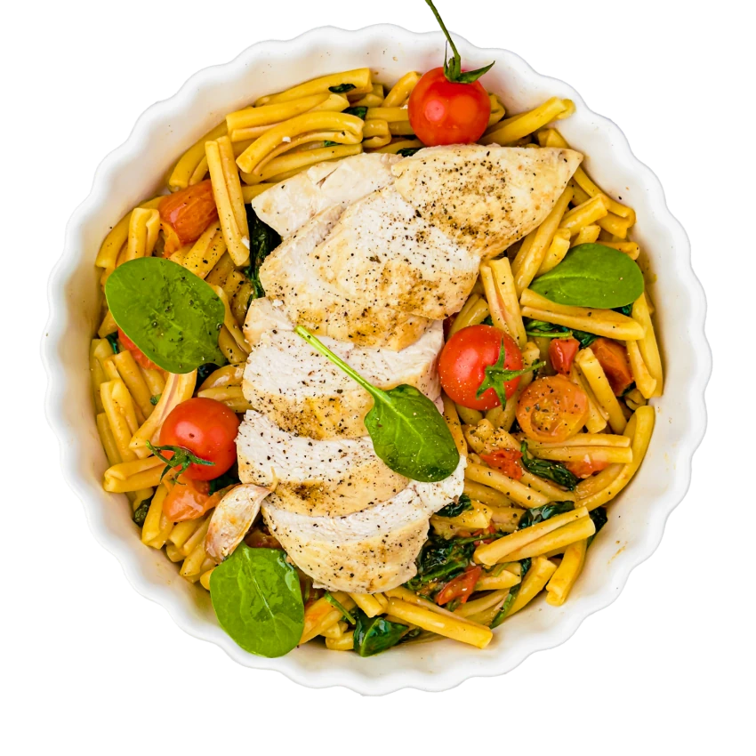 Fusilli With Cherry Tomatoes And Chicken