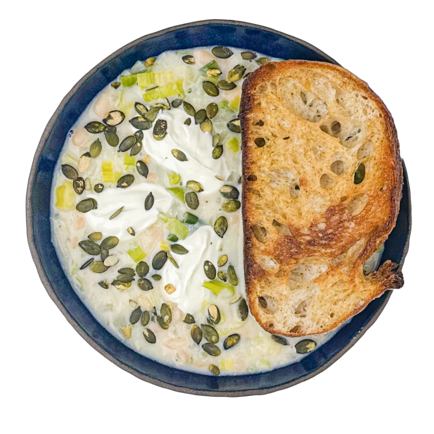 Porree-Bohnenragout Mit Frischem Brot
