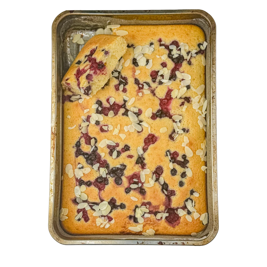 Sour Cream Fruit Sponge Cake