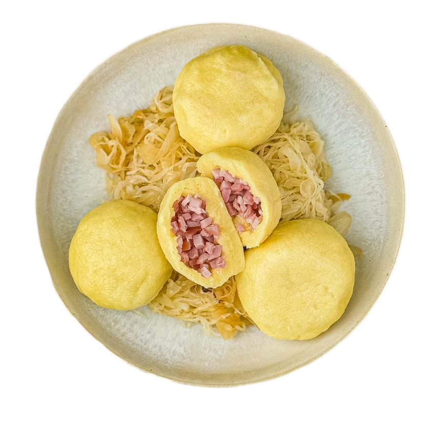 Stuffed Potato Dumplings with Smoked Meat