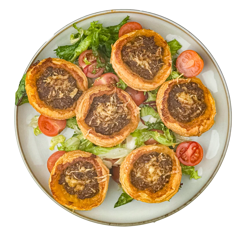 Tartlet Filled with Ground Beef and Cheese